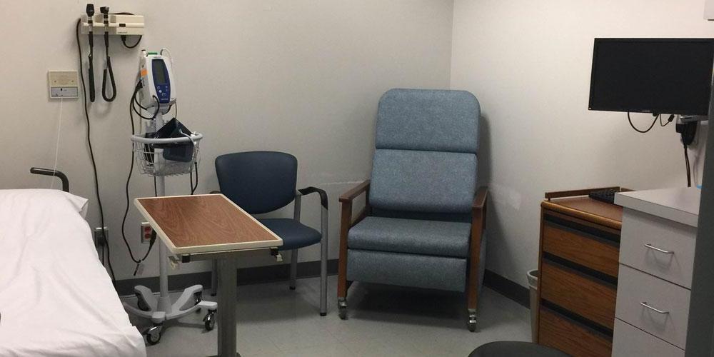 10 private patient rooms